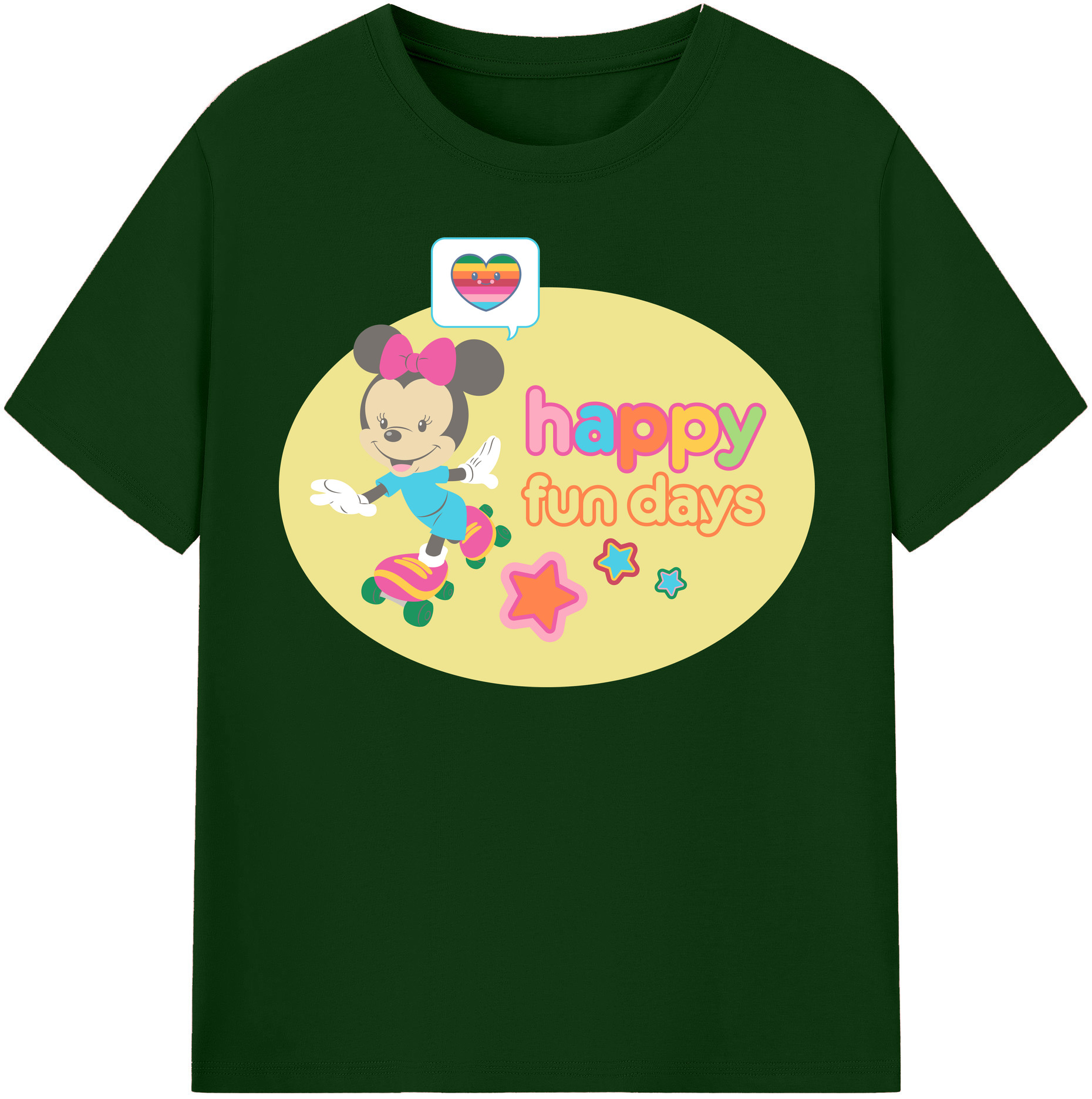 （画像用） ミッキーマウス Mickey Mouse 綿100％半袖Tシャツ（フロントプリント）